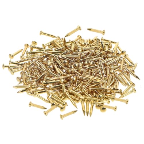 100 piezas Clavos de Cobre para Proyectos Clavos Redondos de Latón para Muebles Fijación Colgado de Cuadros y Accesorios de Ferretería miniatura 1