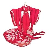Red Gold Peacock Handmade Chinese Style Ancient Costume Doll Dress Wedding Dress Doll Clothes for 11.5 inch Doll