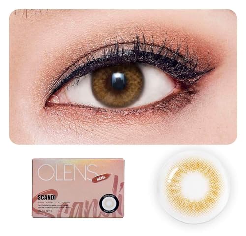 Image of OLENS Monthly Color Contact Lens - 1Month Coloured Contact Lens (Monthly Disposable / 2Pcs), Scandi Hazel