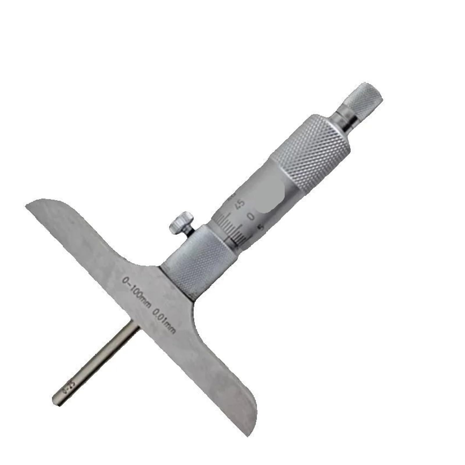 Micrómetro de profundidad Medidor micrométrico de profundidad de 0-100 mm Herramienta de calibre de medición de precisión de 0,01 mm con 4 varillas for uso industrial