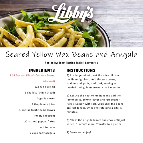 Libby's Cut Wax Beans | Delicious, Mild & Subtly Sweet | Crisp-Tender Bite | Pale Yellow Beans | Grown & Made In Usa | 14.5 Oz (Pack Of 12) #TOP5