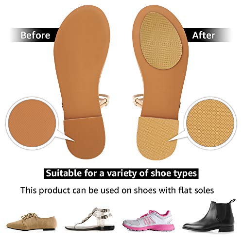 Image of 8Pcs Silicone Anti-Slip Shoe Pads: Discreet Quiet Sole Grips | Muffle Loud Heels: Self-adhesive, cut-to-fit quiet grips for dry indoor use. Budget-friendly fix for office & weddings