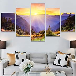 SIGNWIN 5 Panel Canvas Wall Art Modern Art...