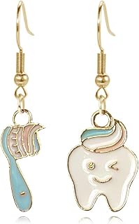 ANXIN Women Dental Creative Cute Teeth Earrings Funny 3D Tooth Model Medical Hygienist Dentist Gift for Dental Student Dental Assistant