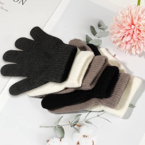 Image of ONESING 6 Pair Baby Gloves Toddler Gloves Toddler Winter Gloves Kids Gloves Winter Stretchy Knit Gloves for Kids Boys Girls