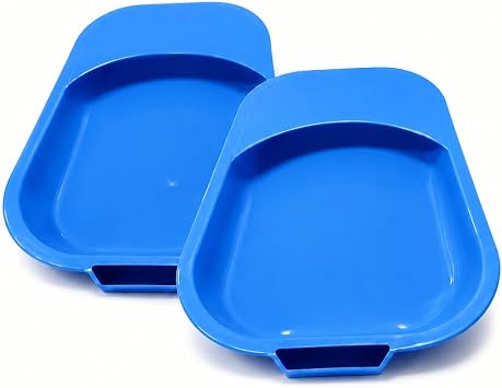 Bed Pan for Elderly Disabled Bedridden Patients, Portable Commode Toilet Pan with Handle, Heavy Duty PP Spill Resistant Unisex Bedpan Urinal for Adults, Home Hospital Care Use (32cm Pack of 2)