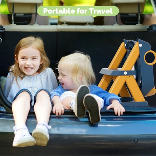 COOSEYA Toilet Seat, Potty Training Seat for Toddler, Upgraded 2-in-1 Potty Toilet Training for Boys and Girls,Waterproof Cushioned Mat with Non-slip Step Stool - Thumbnail 7