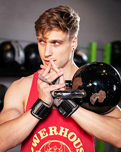 AEOLOS Leather Gymnastics Hand Grips-Great for Gymnastics,Pull up,Weight Lifting,Kettlebells and Crossfit Training (Gray, Medium) - Thumbnail 7