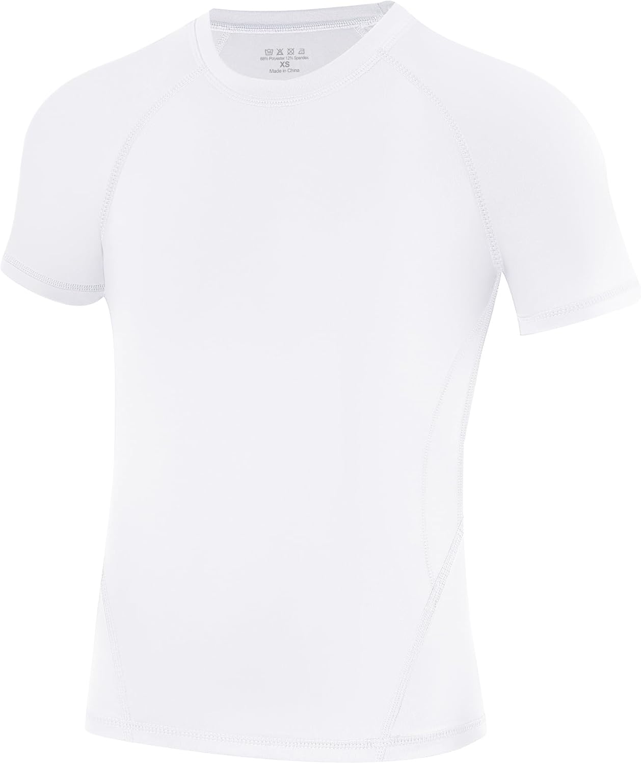 Runhit Boys Compression Shirt Short Sleeve Youth Football Basketball Undershirt Kids Athletic Quick Dry Base Layer T-Shirt