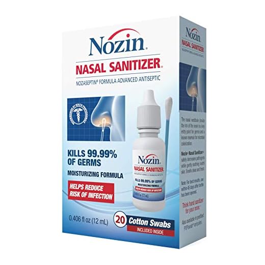 Nozin® Nasal Sanitizer® Antiseptic 12mL Bottle | Kills 99.99% of Germs | Lasts Up to 12 Hours | 60+ Applications