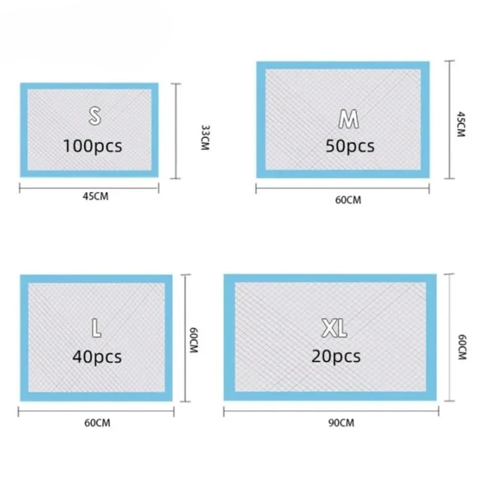 Genérico Pañal súper Absorbente for Mascotas, Almohadillas for orinar de Entrenamiento for Perros, Estera pañal Saludable desechable for Gatos(40pcs 60x60cm)