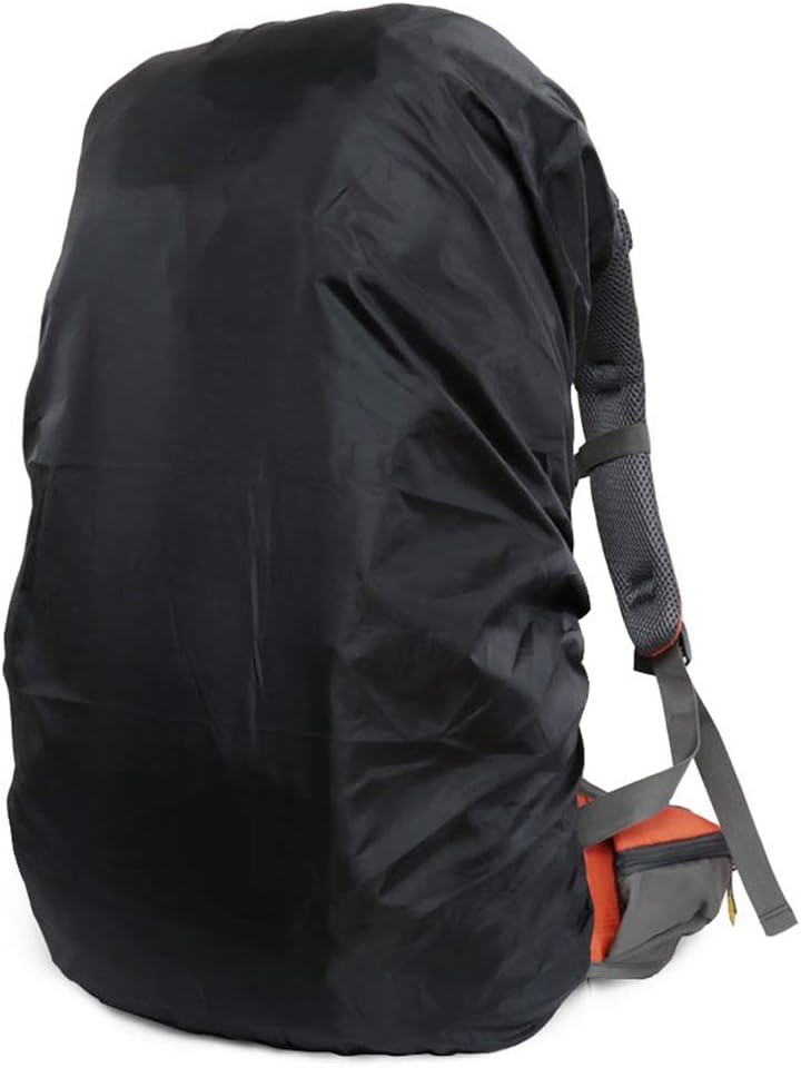 Paciffico Backpack Rain Cover, 40L,50L,65L 3 Sizes Waterproof Rucksack Bag Cover Nylon Dustproof Cover for School/Travelling/Camping/Hiking Black