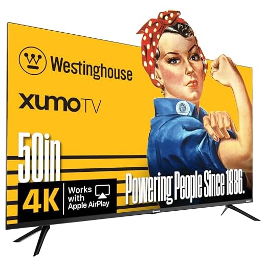 Westinghouse 50-inch Smart TV, 4K UHD Xumo TV w/ HDR10, Voice Remote, Dolby Vision, Dolby Atmos, Edgeless, Flat Screen LED Television w/Bluetooth, Apple AirPlay, Wi-Fi & Mobile Connectivity