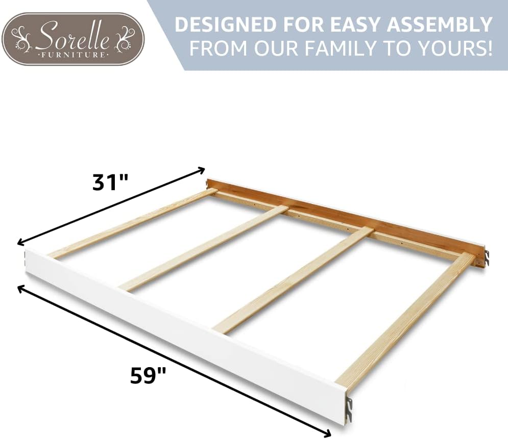 Sorelle Furniture Toddler Rails and Full-Size Bed Adult Rails, Sorelle Wood Bed Rail & Crib Conversion Kit, Converts Sorelle Furniture Crib to Toddler Bed and Full-Size Bed, # 215 - Brushed Ivory