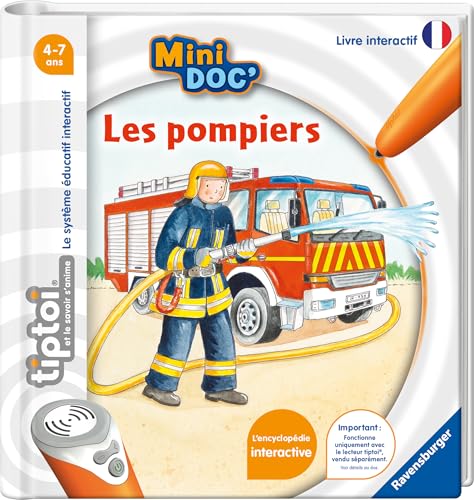 Ravensburger - tiptoi®- Livre interactif - Mini Doc' Les pompiers - Jeu éducatif électronique, sans écran - A partir de 4 ans - Version française - 13 099...