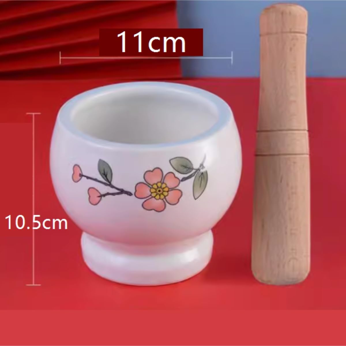 Moździerz i Tłuczek Tłuczek Do Czosnku Domowego Ceramiczny Ręczny Staromodny Młynek Zestaw Rozszerzeń Zestaw Kuchenny