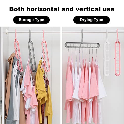Heyhouse Closet Organizers And Storage,College Dorm Room Essentials,Pack Of 6 Multifunctional Closet Organizer Magic Space Saving Hangers With 9 Holes Closet Storage Organization For Wardrobe Closet #TOP6