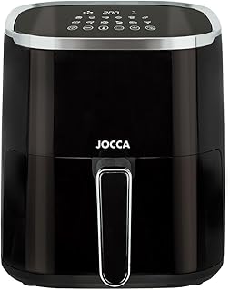 Jocca – 5L Hot Air Fryer| Oil-Free Fryer with Window| Air Fryer| 1450W Power| Overheat Protection| LED Touch Screen| Defau…