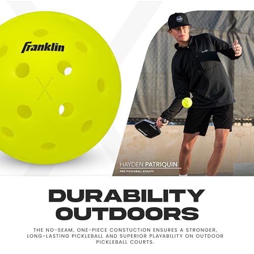 Franklin Sports X-40 Outdoor Pickleballs - Official Ball of USA Pickleball, APP Tour + US Open - Regulation Size - Image 6