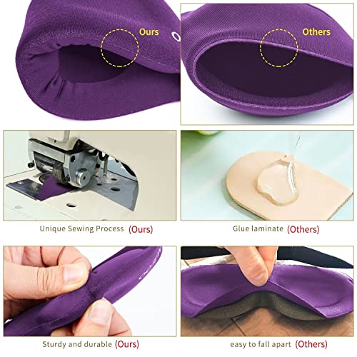 3D Sleep Mask, Sleeping Eye Mask For Women Men, Contoured Cup Night Blindfold, Luxury Light Blocking Eye Cover, Molded Eye Shade With Adjustable Strap For Travel, Nap, Meditation, Purple #TOP4