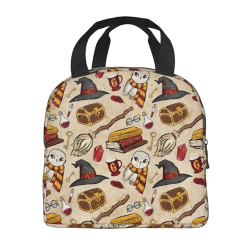 Image of Cartoon Cute Lunch Bag Reusable Portable Lunch Box Picnic Bag Shopping Bag Movie Portable Fruit Rice Bag Snack Storage Bag