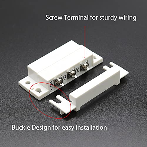 Image of Magnetic Reed Switch NC NO COM Surface Mount Wired Door Window Contact Sensor with Cover for Home Security and Burglar Alarm Systems MC-31 5pcs