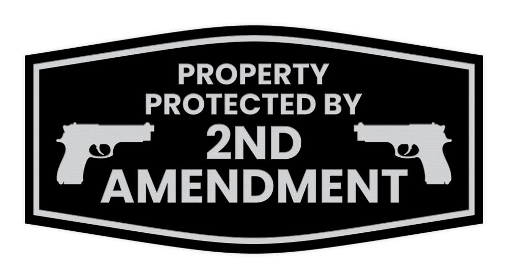 Plaque Protected by 2nd Amendment pour signaler discretement votre espace prive - 8