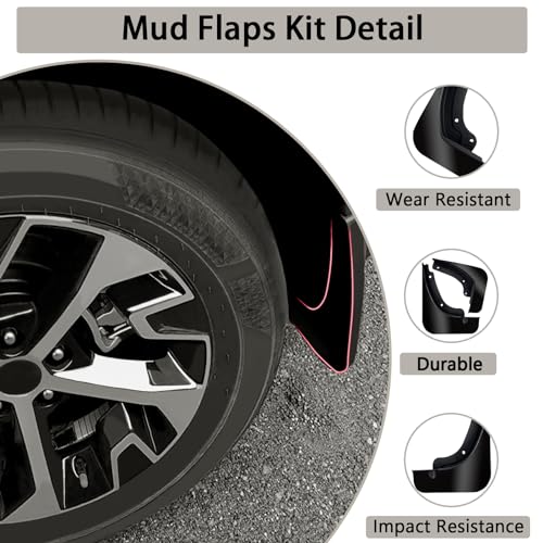 Image of Mud Flaps Kit for 2024 Ford Maverick 2022 2023 XL XLT Lariat Mud Splash Guard Front and Rear 4-PC Set by TOPGRIL