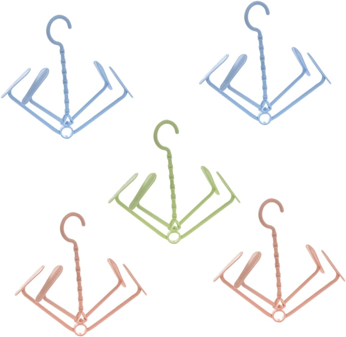 Multifunction Shoes Drying Rack Hanger 5Pcs PP Folding Organizer