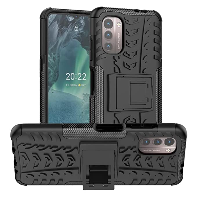STARZ Polycarbonate For Nokia G21 5G Heavy Duty Shockproof Armor Dual Protection Layer Hybrid Kick Stand Back Cover Case Black (B0BCH5TY6T) Amazon Price History, Amazon Price Tracker