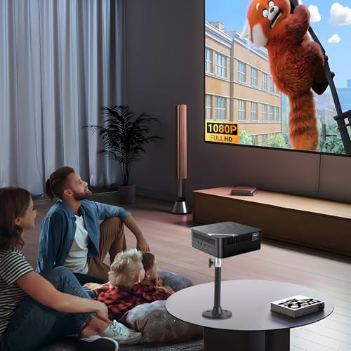 Zebrabox Ceiling Projector Mount Stand Mini Adjustable Mount for AAXA,QKK, DR.J, PVO, DBPOWER, Anker, VANKYO, Jinhoo, TMY, AuKing Projectors, Versatile Hanging Bracket(Black)