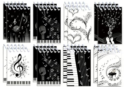 Mini bloc-notes musical à spirale de poche lot de 24 petits carnets de notes pour anniversaire