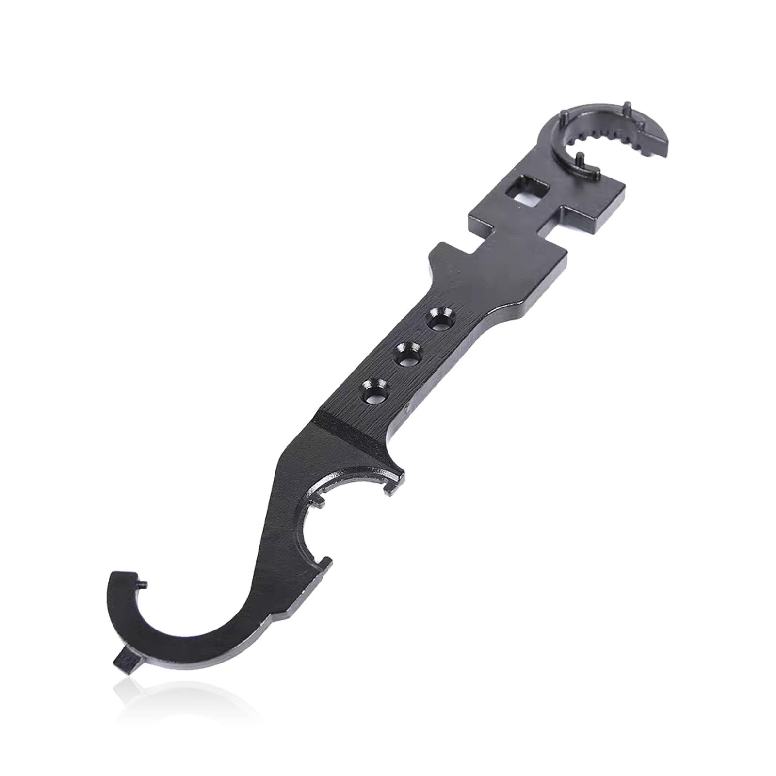 Bgccwj Black Ar15/M4 Tactical Armorers Wrench Tool,Lock Spanner Wrenchs For Removal And Installation, Multi-Functional Alloy Steel Castle Nut Wrenchs,Equipment Maintenance Wrench For Nut Removal,Automotive Repairs