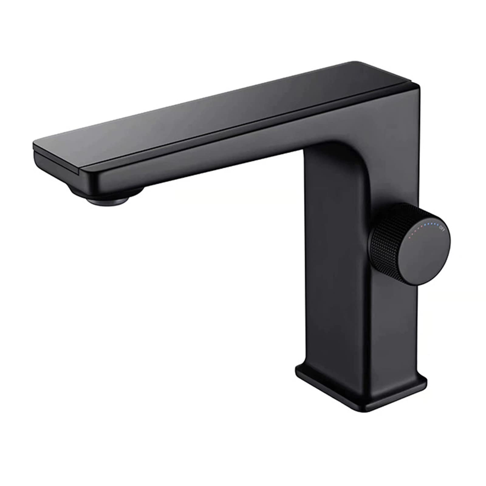 Grifo De Lavabo De Baño LED, Grifo De Baño con Pantalla Digital De Temperatura para Grifos De Tocador De Baño De Una Sola Manija RV, Cuerpo De Latón, Manija Giratoria