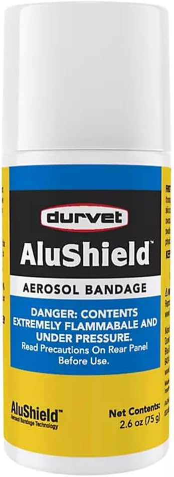 Durvet 2.6 Oz Alushield Aerosol Bandage Animals Anibiotic-Free