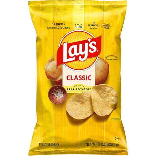 Lay's Potato Chips Classic Flavor Bag, 8 Oz