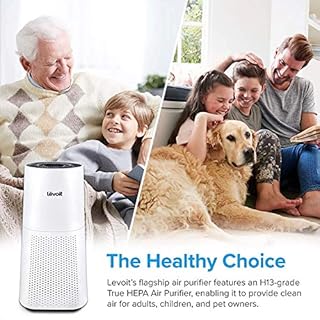 LEVOIT Purificateurs d’air pour grande pièce et chambre, couvre jusqu’à 350 m², filtre HEPA H13 véritable capture 99,97 % des particules, purificateur d’air silencieux pour allergènes, animaux, pollen