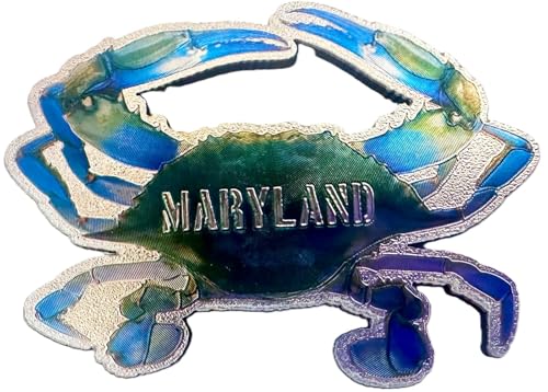 Imán decorativo Maryland Cangrejo azul rectangular miniatura 1