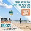 HQ Kites Symphony Beach III 51in (1.3m) Dual Line Parachute Stunt Foil Sport Kite Ready to Fly Outdoor Fun Sports for Boys and Girls Ages 8 and Up – Aqua Color #1