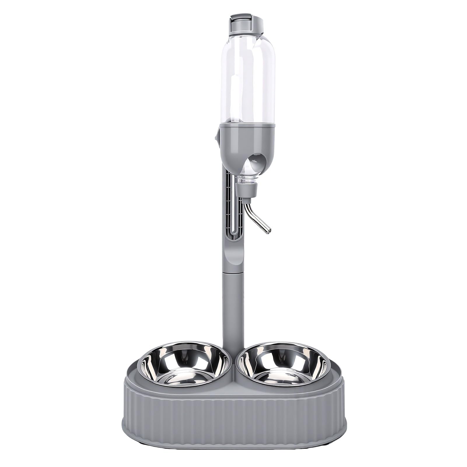 Rengue Dispensador de Agua para Mascotas con Soporte, Comedero 2 en 1 de