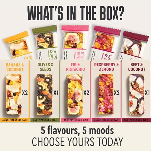 Presteez Fruit and Nut Bars Flavour Selection - No Added Sugar or Sweeteners, Minimally Processed Healthy Snacks, Vegan, Gluten Free, High Fibre Bars, Support Clean Eating, 8 pack: 5 Flavours, 35g - Image 2
