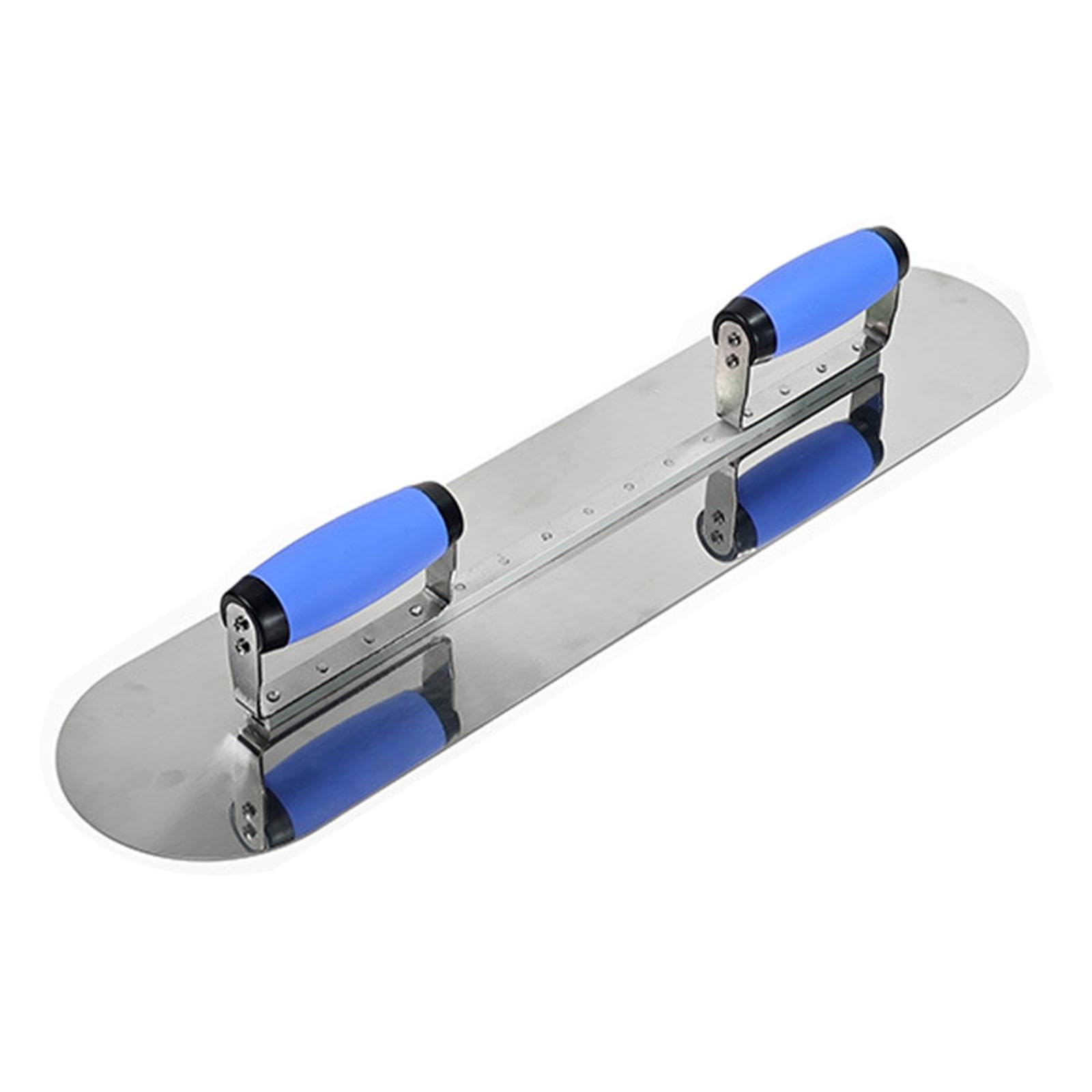 Frattazzo a Doppia Impugnatura Strumento per Intonacare con Manici Comodi Grande in Acciaio Inox per Applicazione Su Superfici Ampie Adatto, 20in Double Round