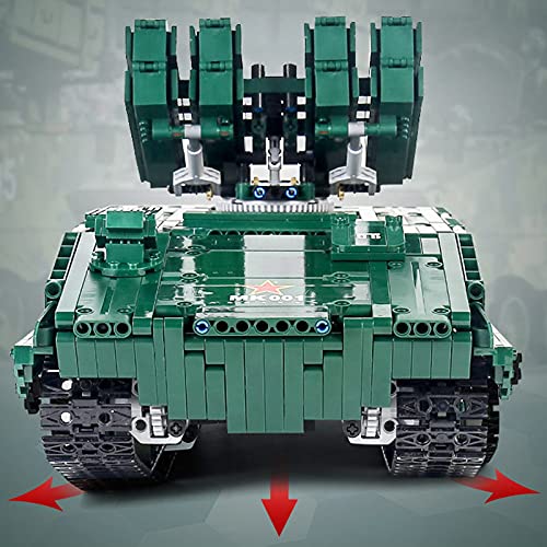 FigureArt Technik Panzer Bausteine, 1689 Teile, MK20001, Militär HJ-10 Panzer Modellbausatz, mit 4 Motors und… – Bild 4