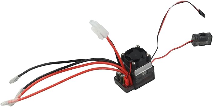 Double Way Brushed ESC 320A with Cooling Fan, 6-16V Controller for 550/560/580 Motor RC Car Boat, External for UBEC Switch