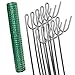 Garden Universe Barrier Fencing 1m x 25m Galvanised Steel Fence Pins x 10, Temporary Garden Fence with Steel Fence Pins, Dog Enclosure, Chicken Run, Outdoor Plastic Netting posts - WBF02 + WFP04