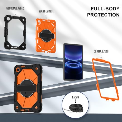 Protection Xiaomi Redmi Pad 2 SE 9,7 coque antichoc silicone PC orange