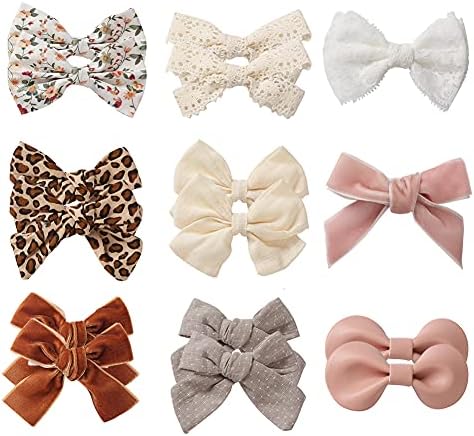 Baby Hair Clips Fully Lined Non Slip Hair Pins Baby Girls Hair Bows Barrettes Hair Accessories for Little Girls Infants Toddlers