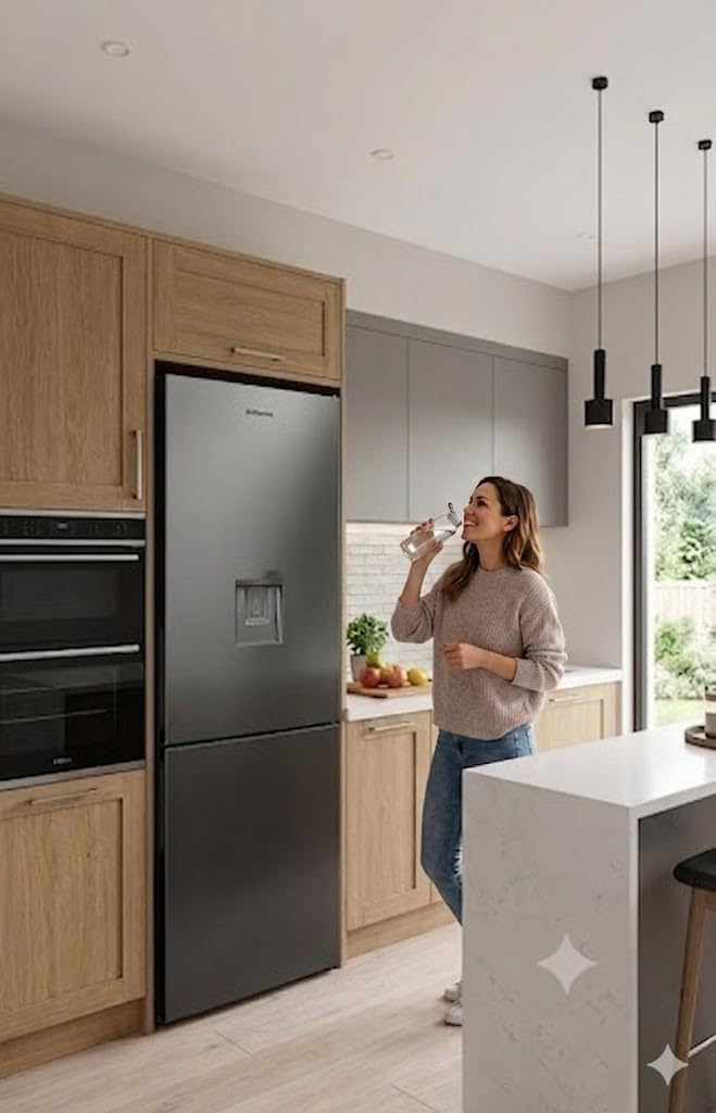SOLTHERMIC EXCELENTE FRIGO-COMBI NO FROST TOTAL 1,85 FC185XDV INOX CON DISPENSADOR AGUA/BAJO CONSUMO/SILENCIOSO C/GRAN CAPACIDAD/ALTA GAMA