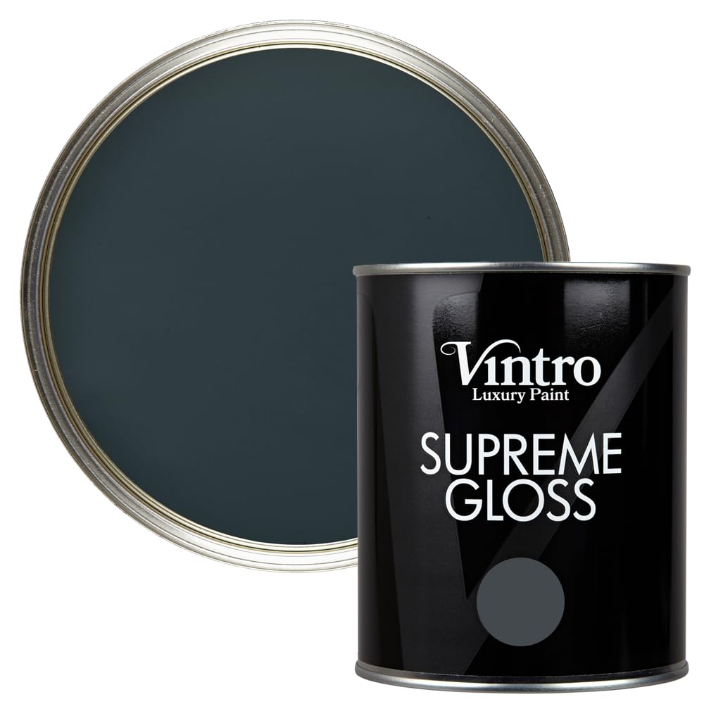 Vintro Paint - Multi Surface Paint - Lowry Grey - Gloss Finish - 1L