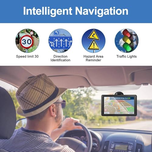 Car GPS Navigation RV, GPS Navigator with 9 inch, 2025 Maps (Free Lifetime Updates), Truck GPS Commercial Drivers, Semi Trucker GPS Navigation System, Custom Truck Routing